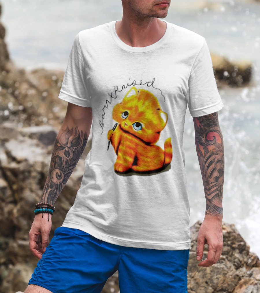 Born X Raised Mischief Orange Cat T-Shirt