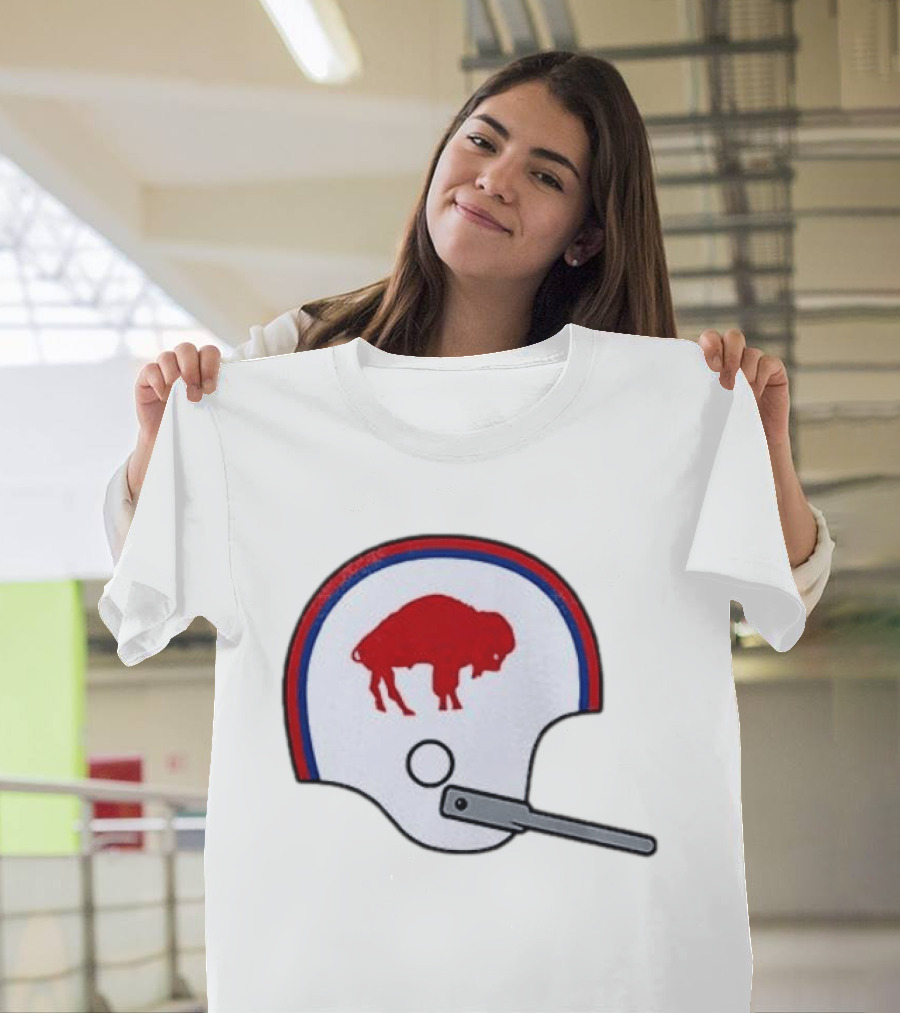 Buffalo Bills Football Team Red And Blue Helmet T-Shirt
