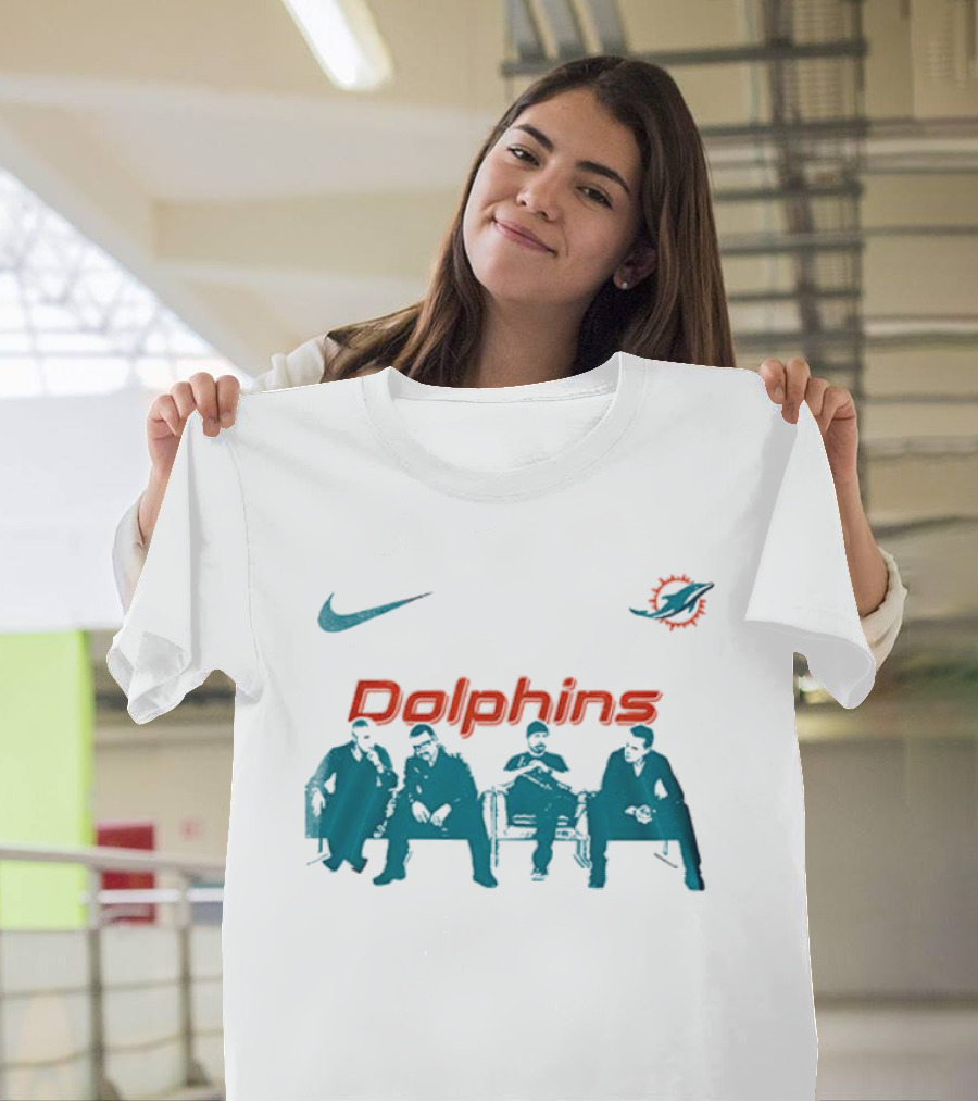 Miami Dolphins Nike Collaboration U2 Band Meeting T-Shirt