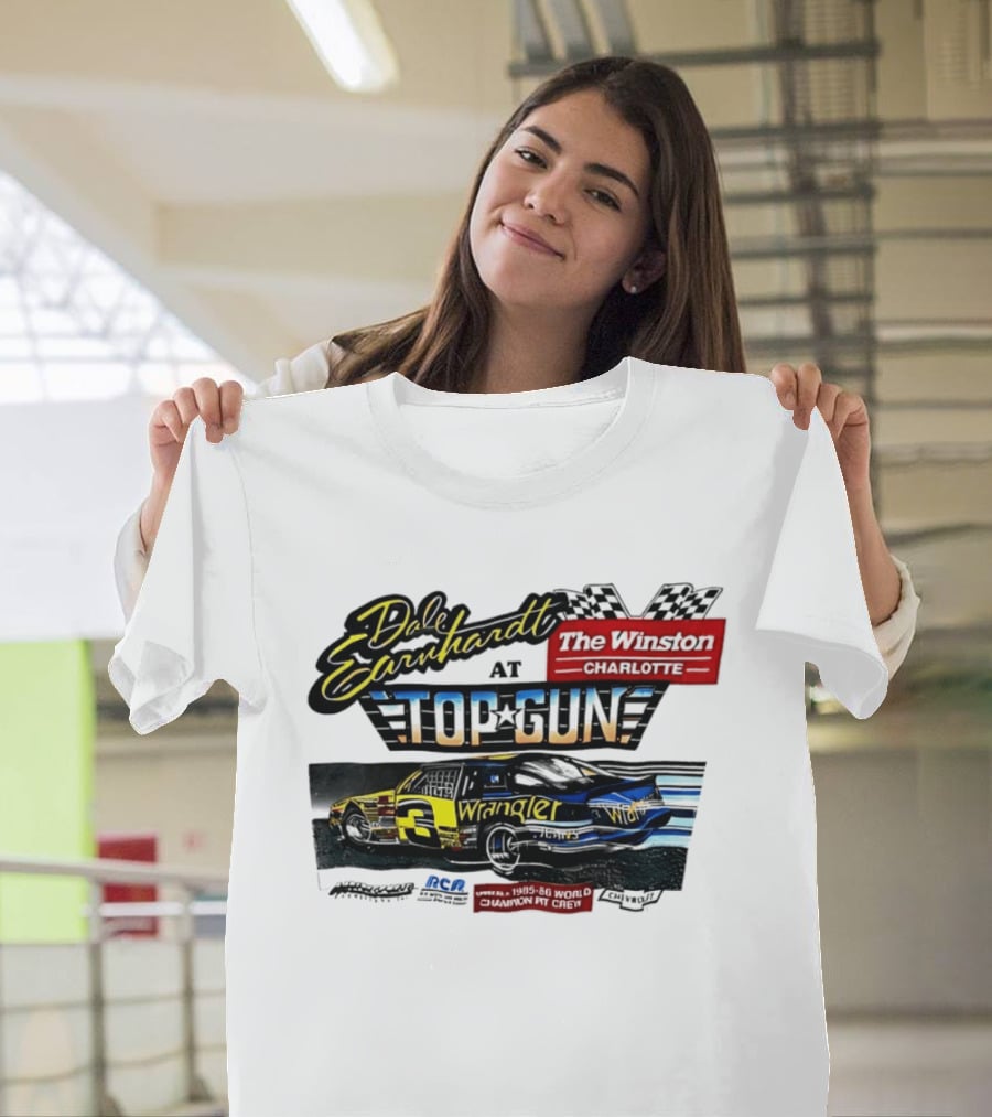 Dale Earnhardt At Top Gun The Winston Charlotte Wrangler Racing T-Shirt