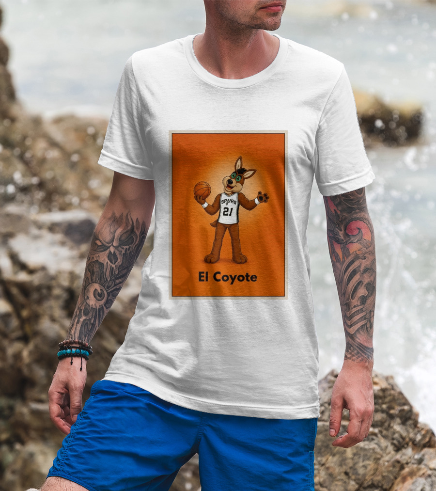 El Coyote Spurs 21 Basketball NBA San Antonio T-Shirt