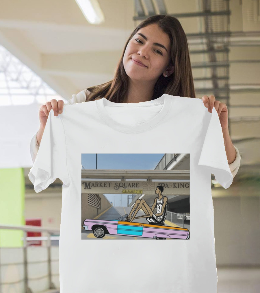 Victor Wembanyama Cruisin' Market Square Spurs 1 T-Shirt