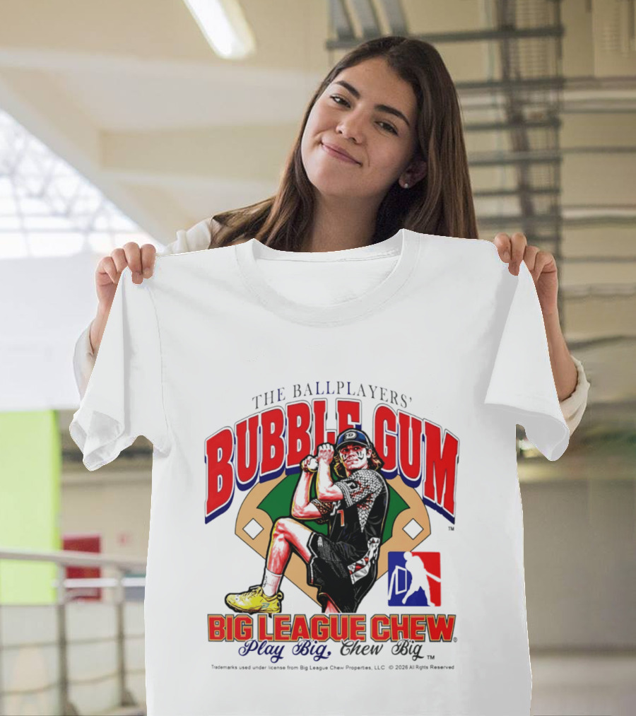 The Ballplayers' Bubble Gum Big League Chew Play Big Chew Big T-Shirt