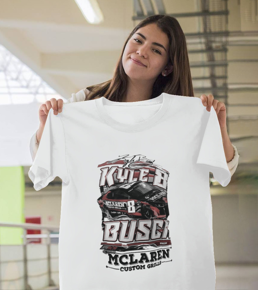 Kyle Busch McLaren Custom Grills NASCAR Racing Car T-Shirt