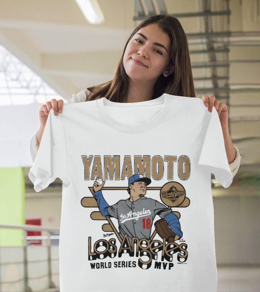 Yamamoto Los Angeles World Series MVP Dodgers Baseball Player T-Shirt