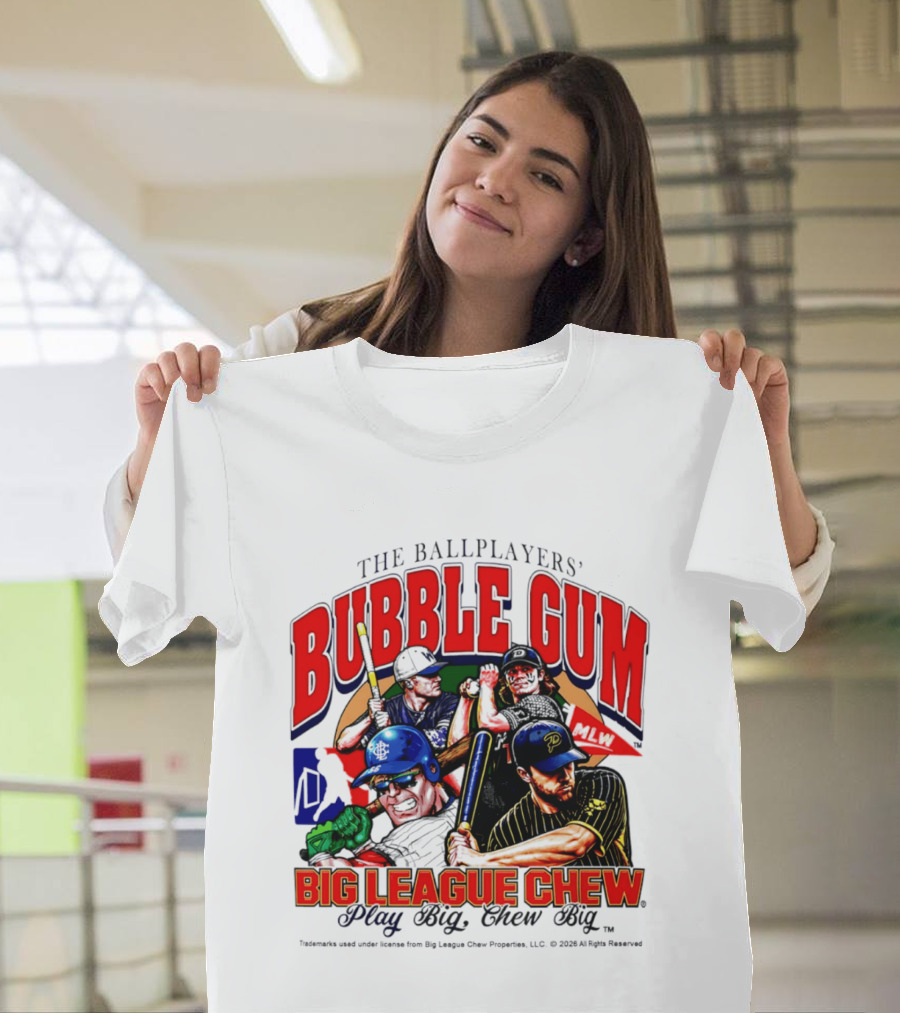 The Ballplayers' Bubble Gum Big League Chew Play Big Chew Big T-Shirt