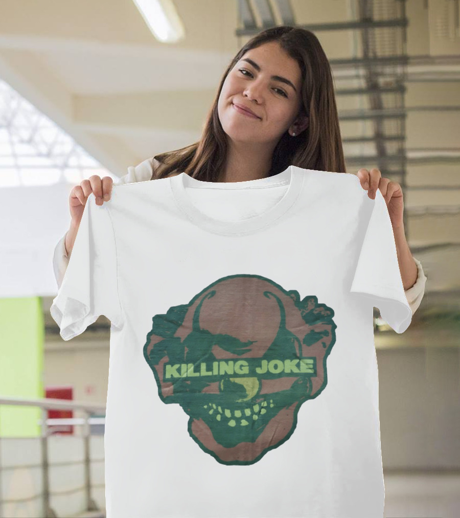 Killing Joke Clown Face With Green Text And Smiling Expression T-Shirt