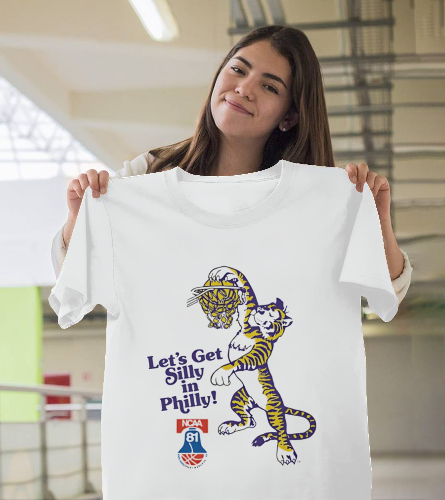 LSU Tigers Let's Get Silly In Philly NCAA 81 Basketball Dunking T-Shirt