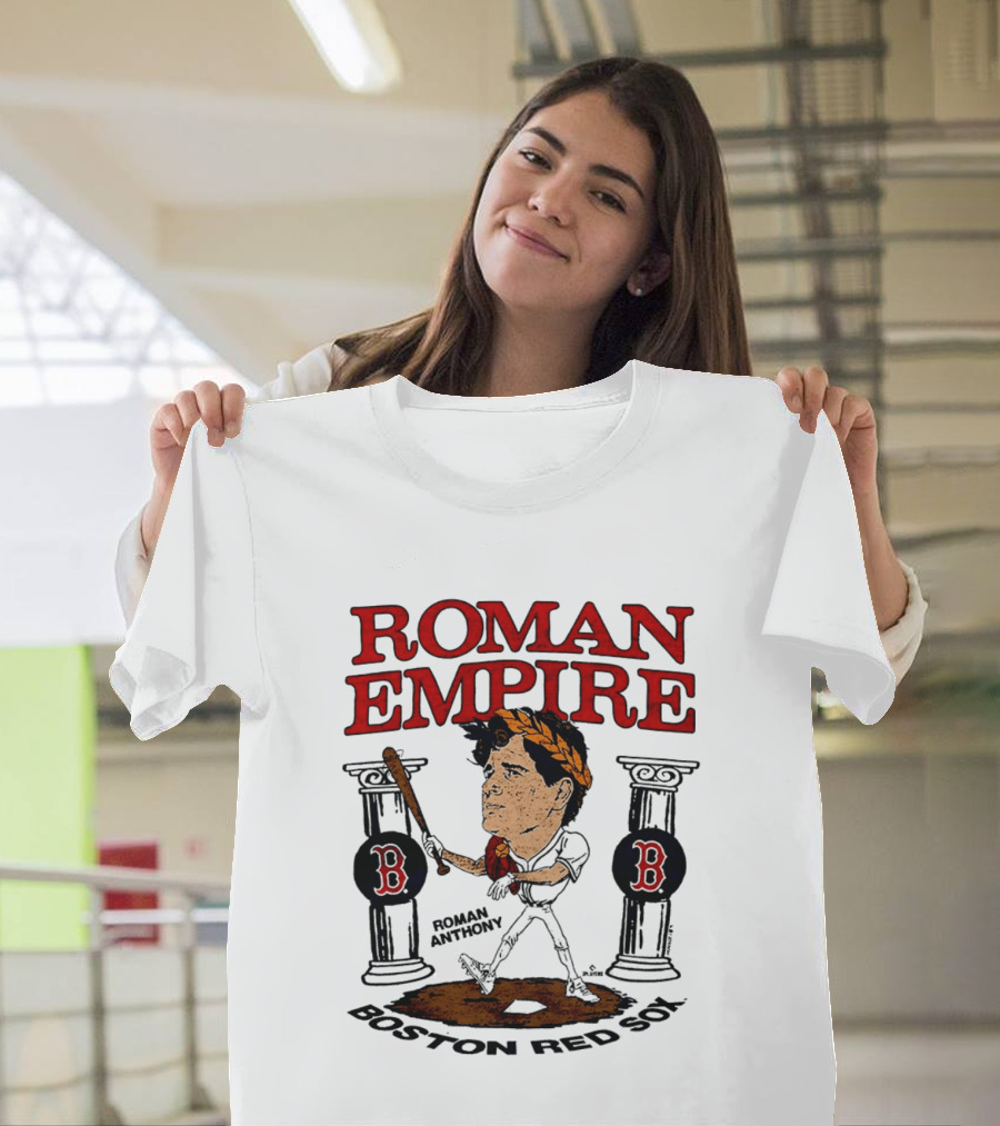 Roman Empire Boston Red Sox Roman Anthony Caricature Player T-Shirt