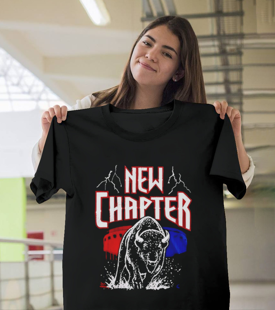 Buffalo Bills New Chapter 2026 New Season Game On Red Blue Buffalo Stadium T-Shirt