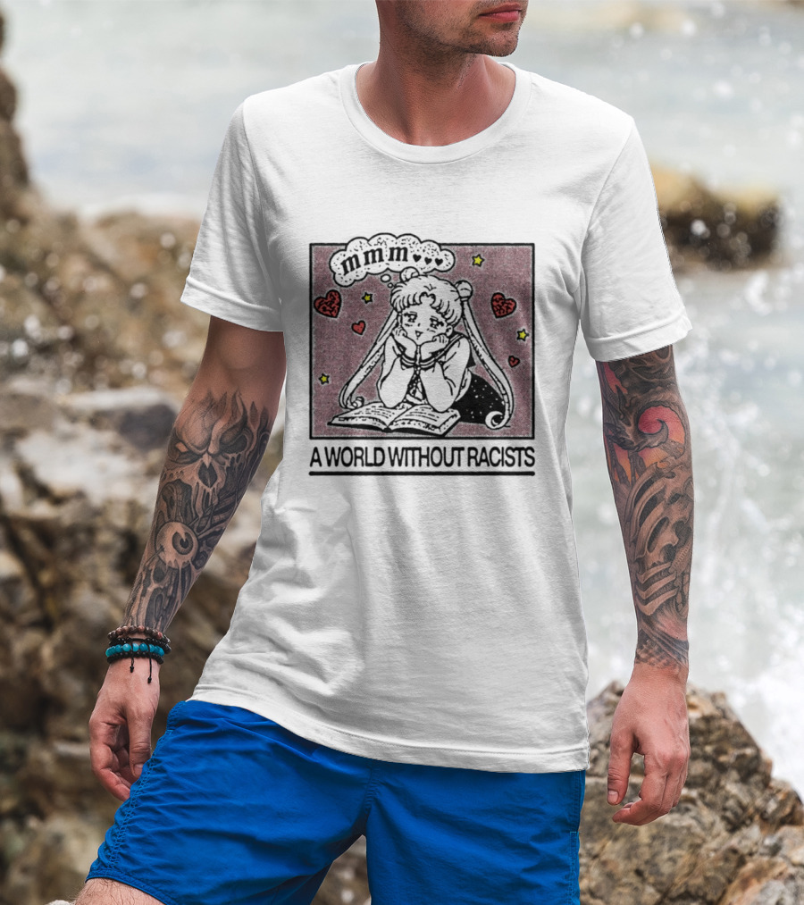 Usagi Tsukino Sailor Moon A World Without Racists Anime T-Shirt