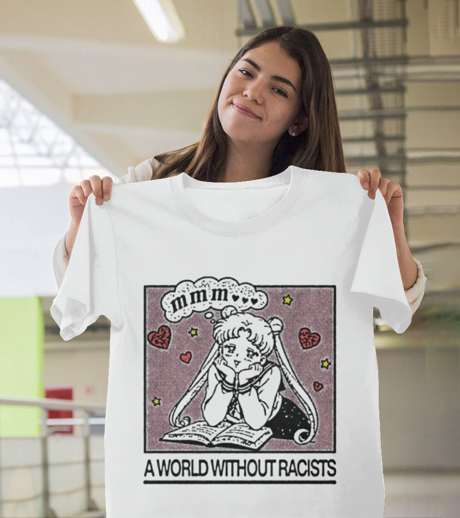 Usagi Tsukino Sailor Moon A World Without Racists Anime T-Shirt