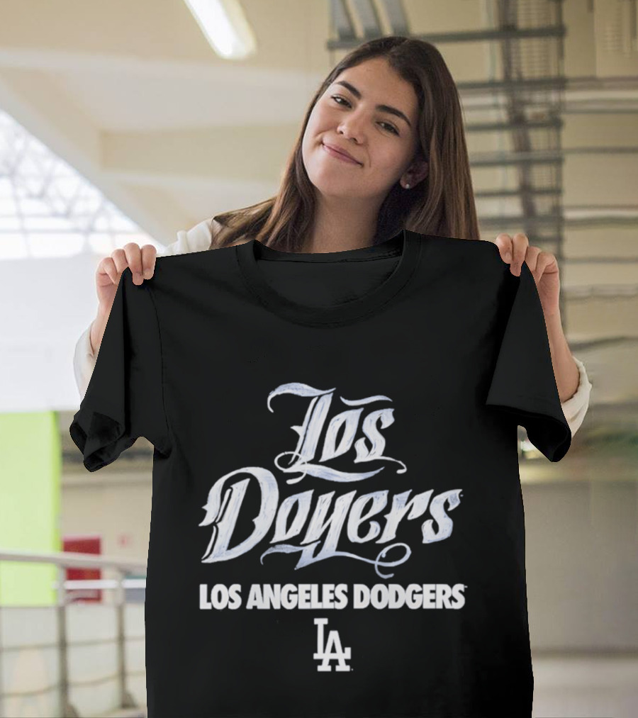 Los Angeles Dodgers Los Doyers LA Handwriting T-Shirt