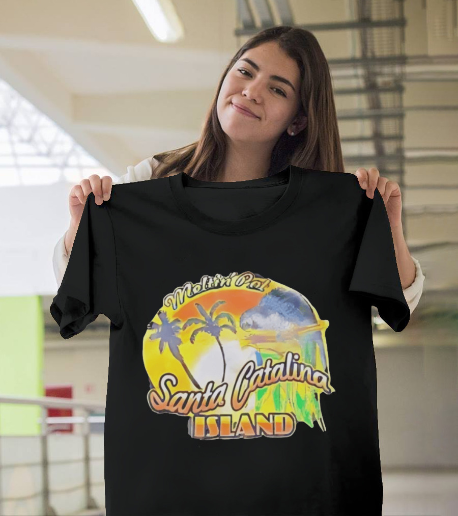 Meltin Pot Santa Catalina Island Palm Trees Ocean Sunrise T-Shirt