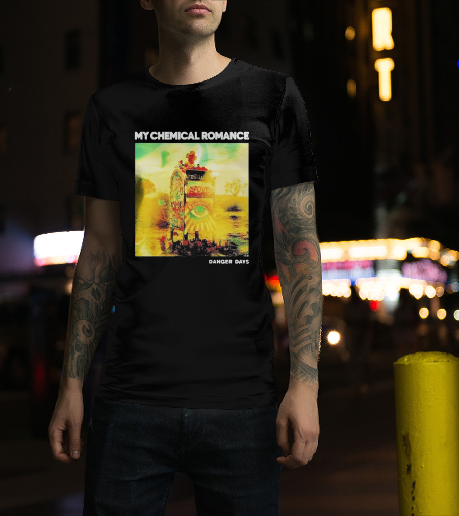 My Chemical Romance Danger Days Album Art Neon Desert Mailbox T-Shirt