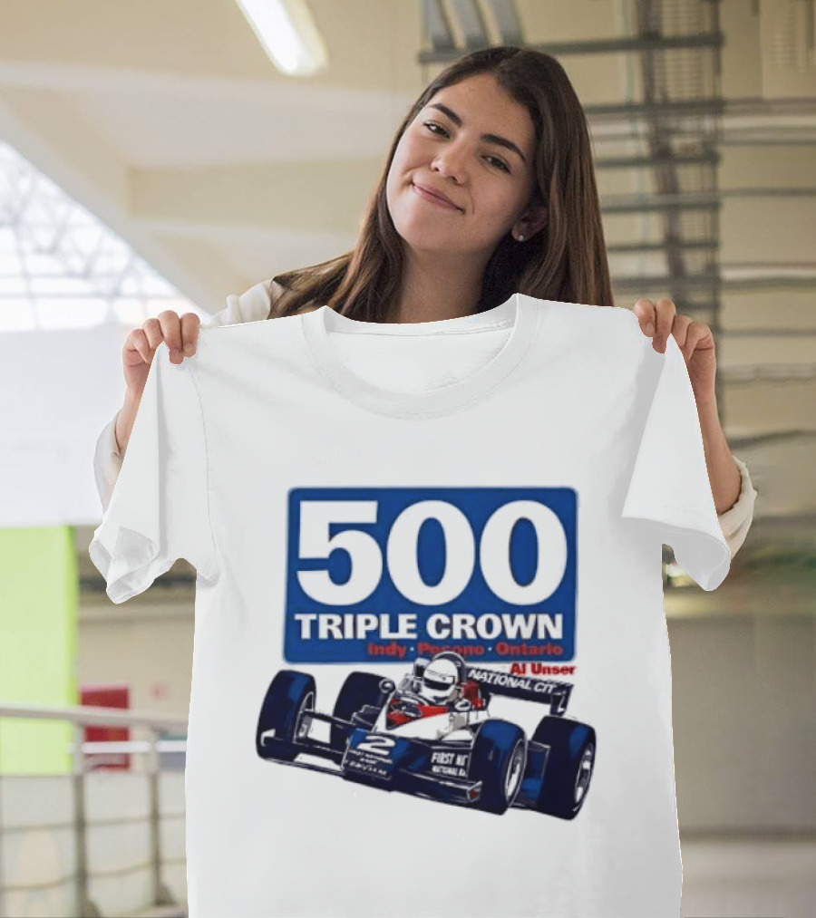 500 Triple Crown Al Unser Indy Pocono Ontario Racing T-Shirt