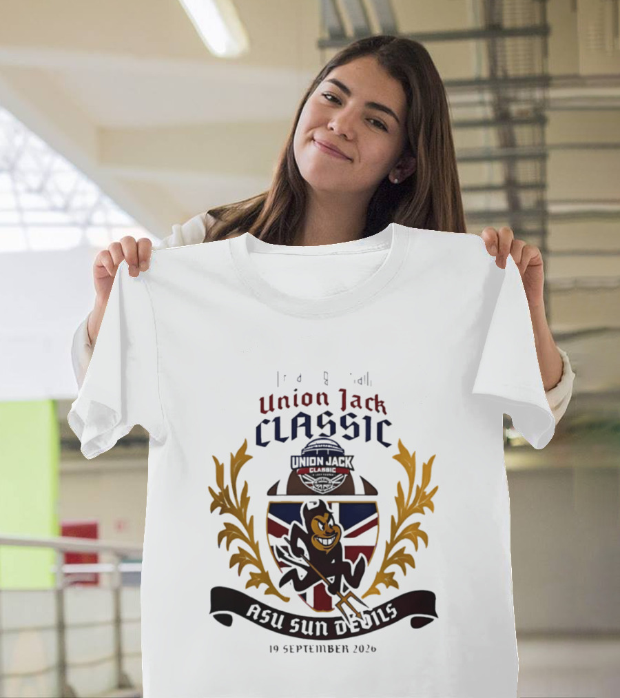 Arizona State Sun Devils Union Jack Classic London 19 September 2026 Football T-Shirt