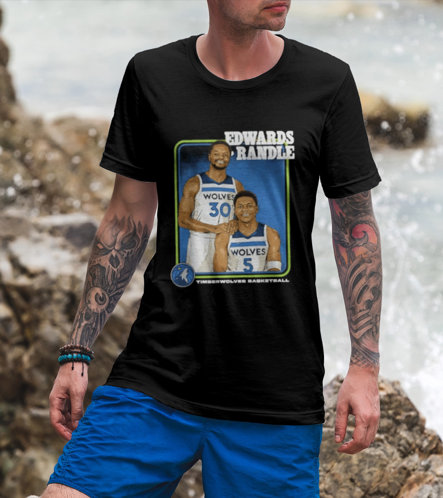 Edwards Randle Wolves 30 5 Basketball Duo T-Shirt