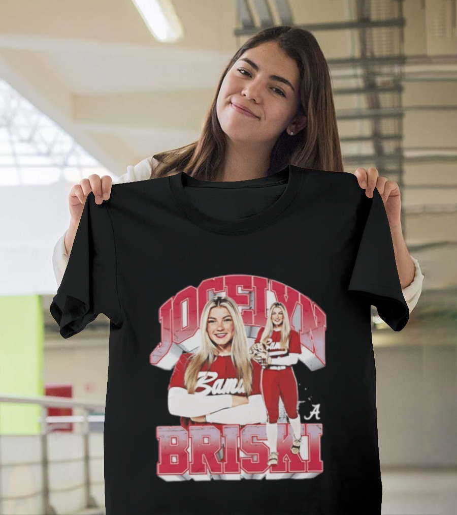 Jocelyn Briski Alabama Bama Crimson Tide Softball 90s Bootleg T-Shirt