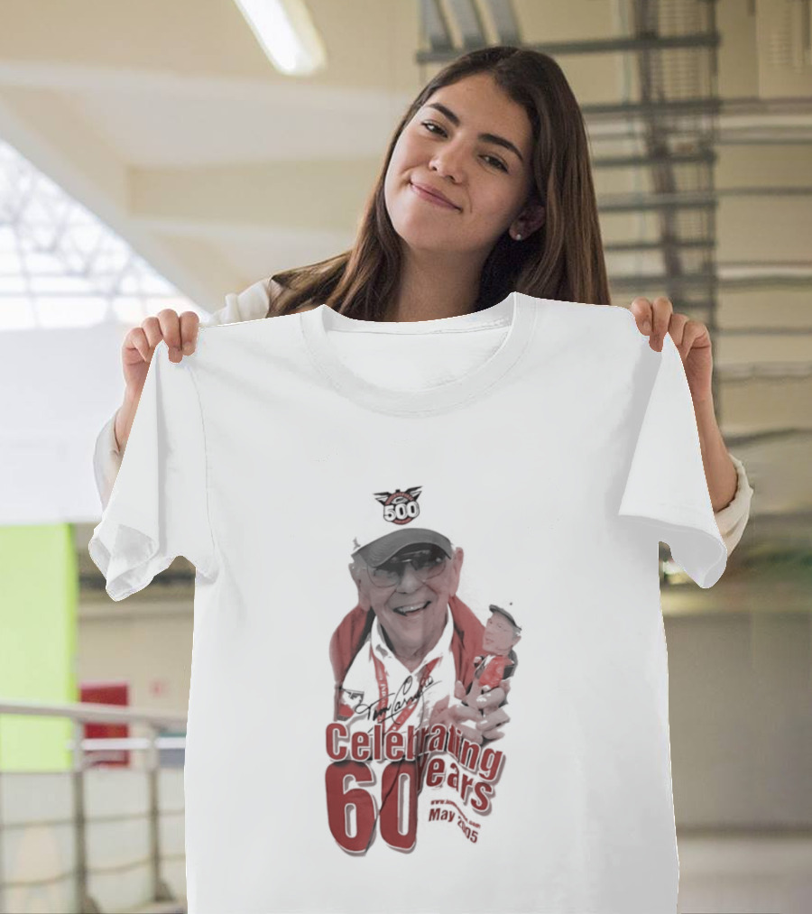 Tom Carnegie Indianapolis 500 Celebrating 60 Years Announcer Bobblehead May 2005 T-Shirt