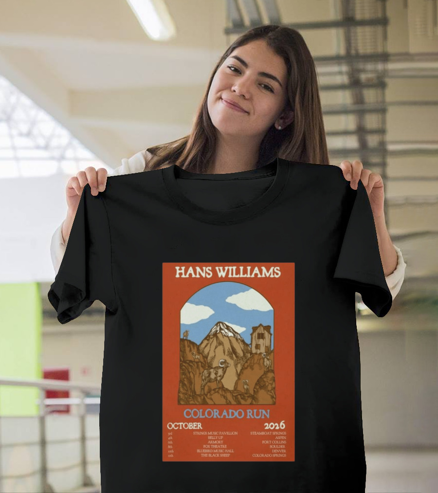 Hans Williams Colorado Run October 2026 Steamboat Springs Aspen Fort Collins Boulder Denver Colorado Springs T-Shirt