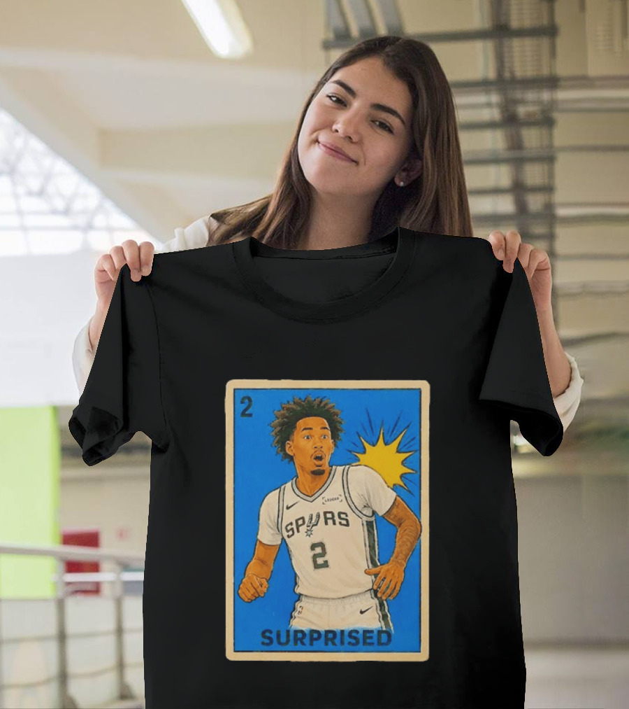 Surprised Dylan Harper Spurs Basketball Card T-Shirt