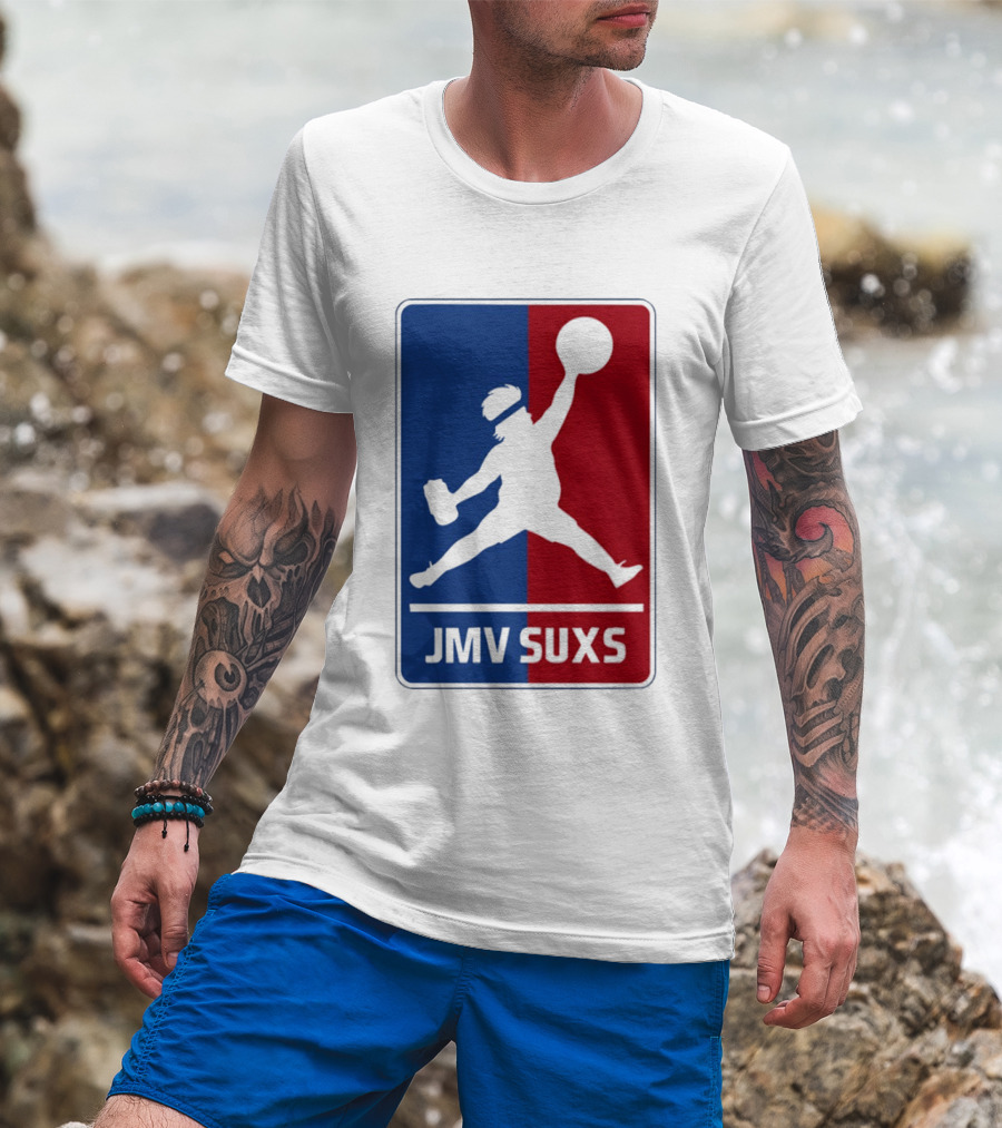 JMV SUXS MLB Jumpman Overweight Baseball Pitcher T-Shirt