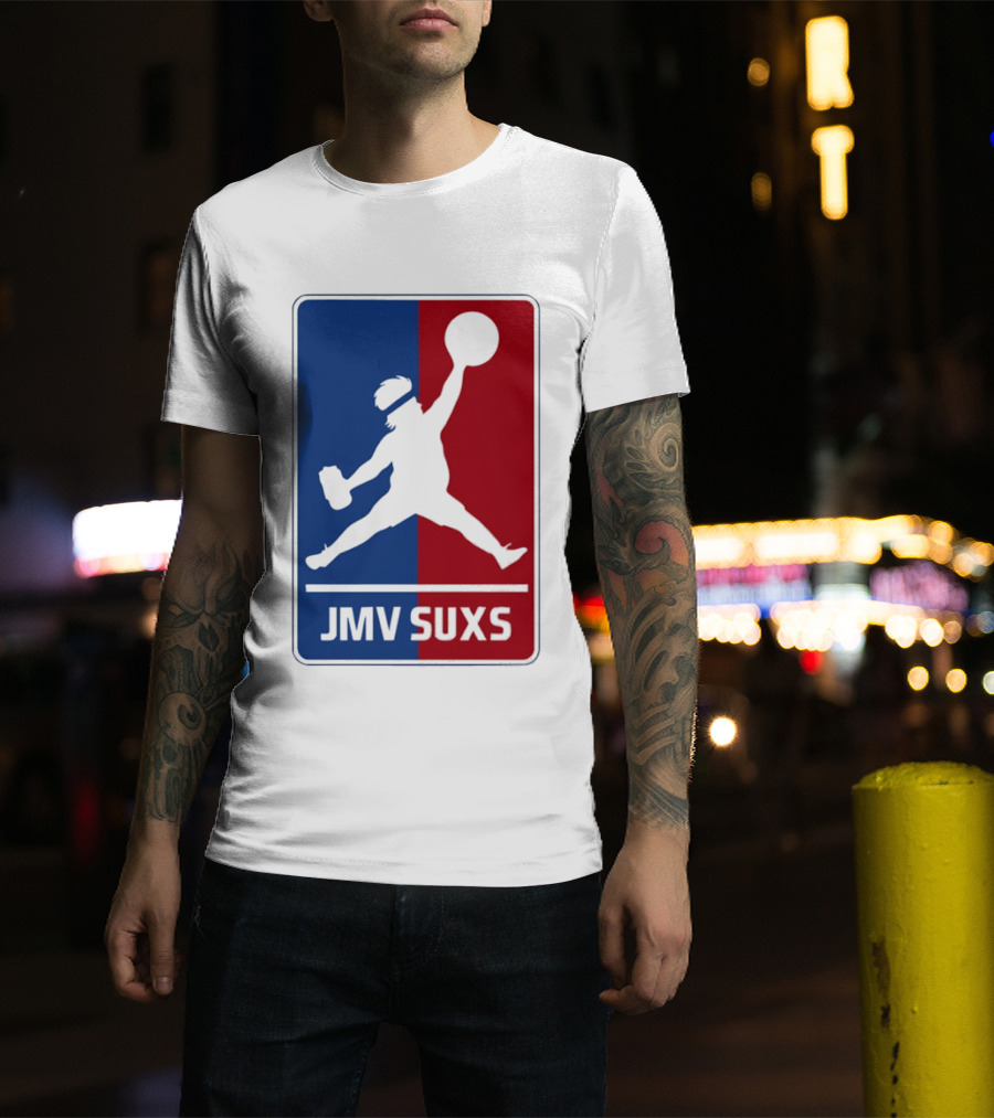 JMV SUXS MLB Jumpman Overweight Baseball Pitcher T-Shirt