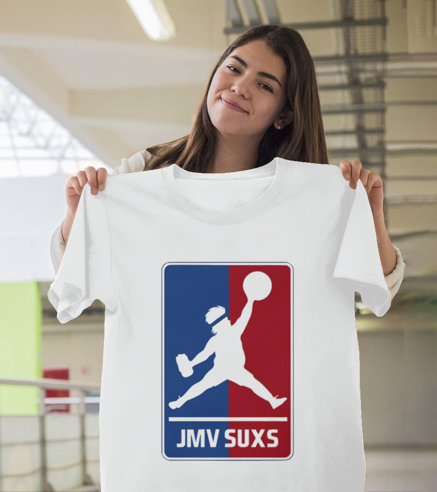 JMV SUXS MLB Jumpman Overweight Baseball Pitcher T-Shirt