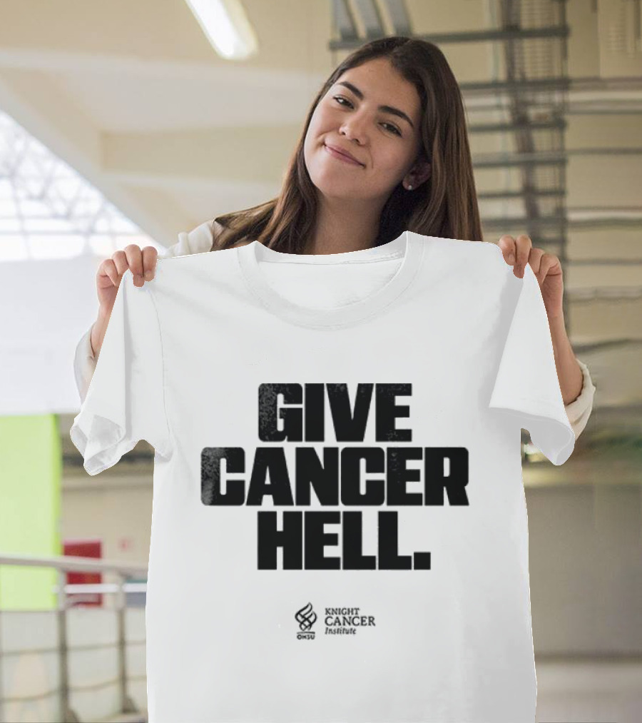 Oregon Ducks Fight Give Cancer Hell Cancer Research Institute T-Shirt