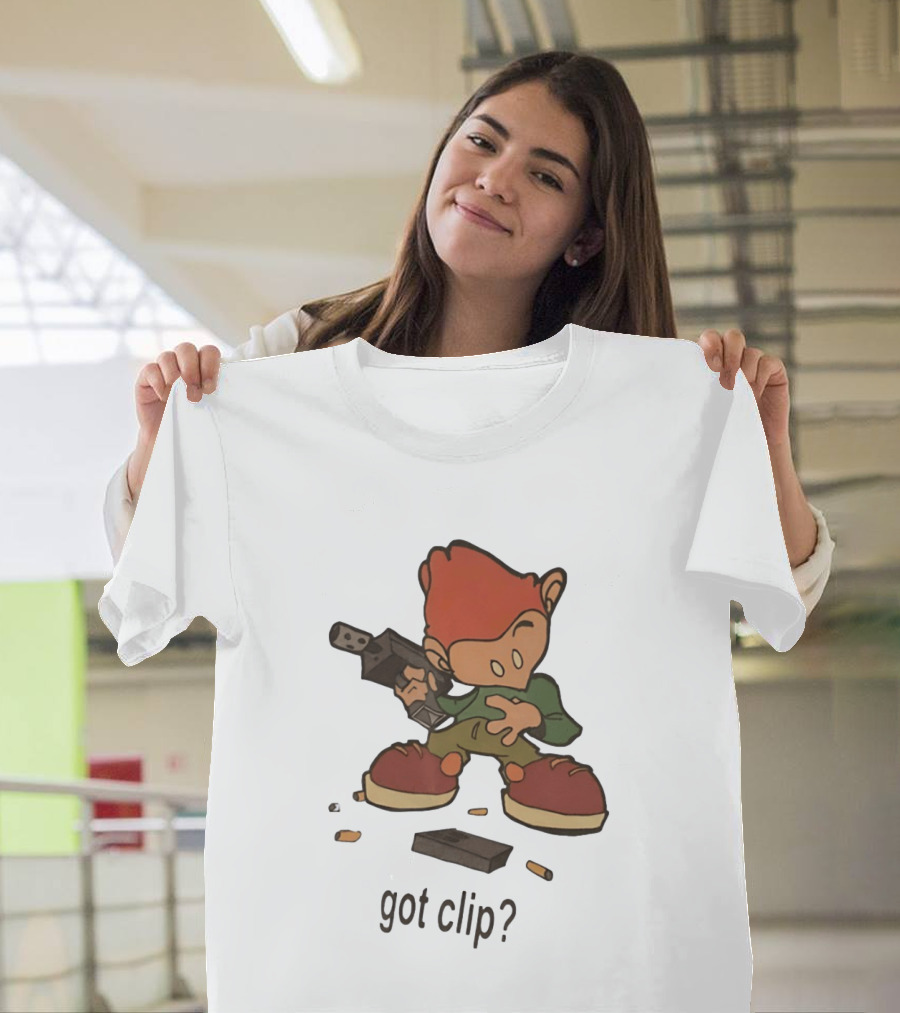 Pico Got Clip Gun Ammo Magazine Casings Retro Cartoon T-Shirt