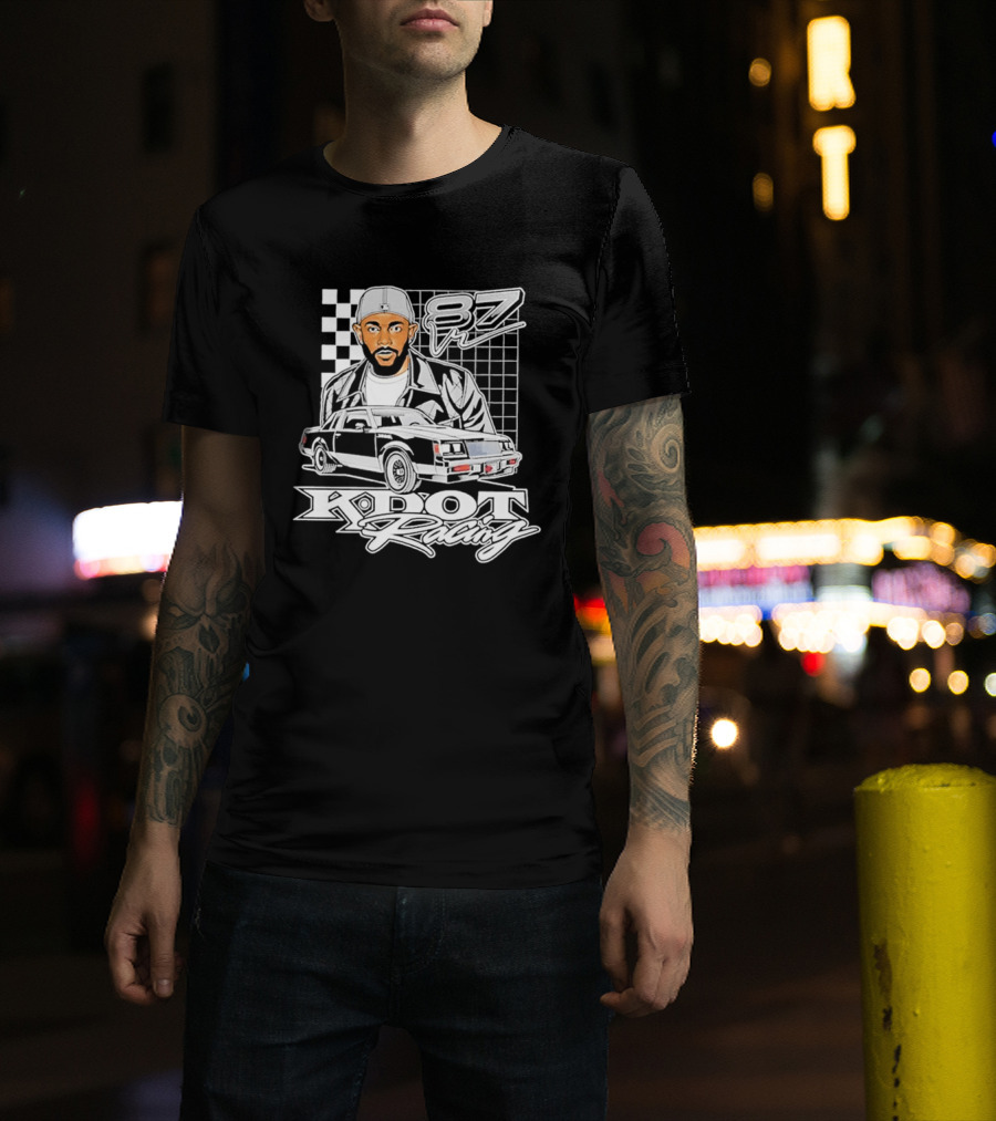Kendrick Lamar K DOT Racing Graphic F7 Car Checkerboard T-Shirt