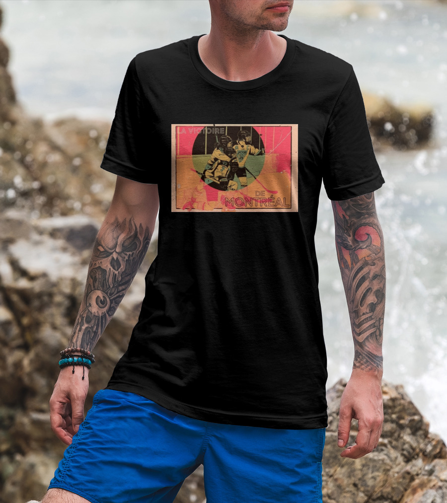 La Victoire De Montréal Hockey Vintage Pop T-Shirt