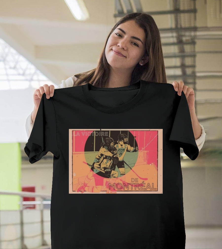 La Victoire De Montréal Hockey Vintage Pop T-Shirt