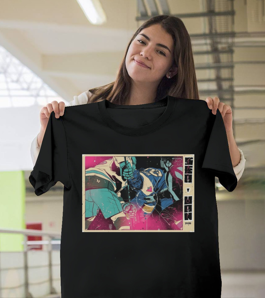 Face Off 2026 Intense Ice Hockey Action T-Shirt