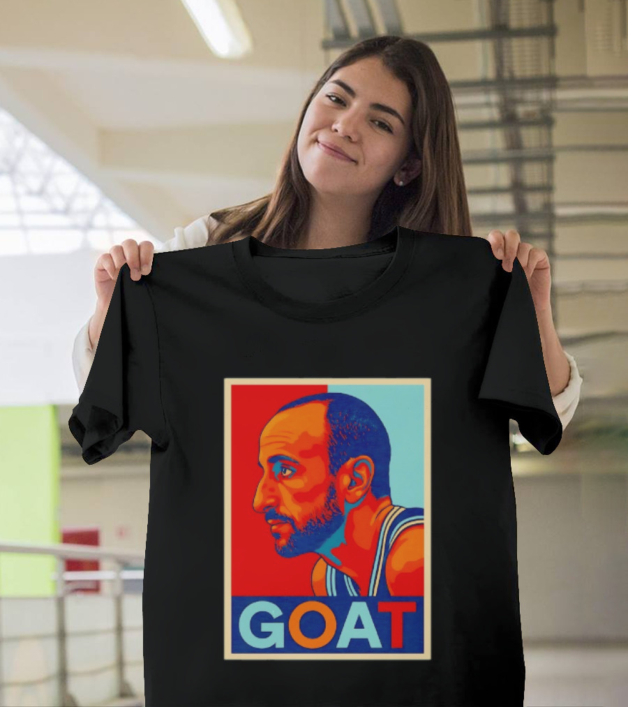 Manu Ginobili GOAT San Antonio Spurs 20 Retro Pop T-Shirt