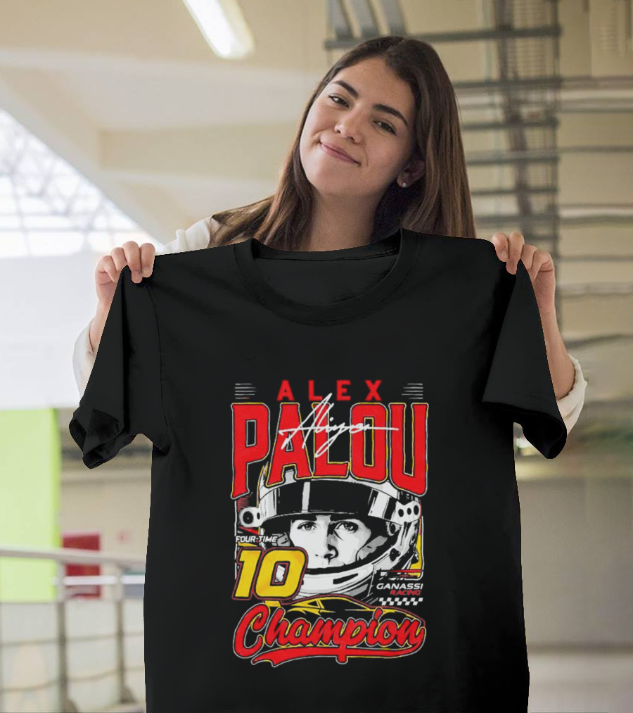 Alex Palou 10 Champion Racing Helmet Signature T-Shirt