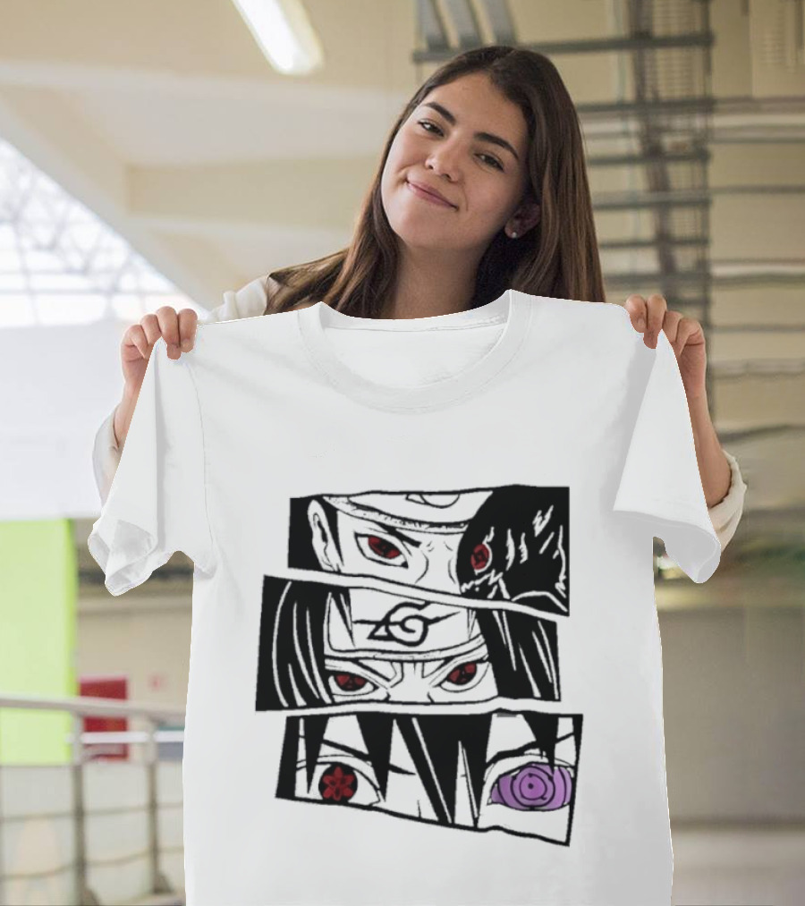 Uchiha Itachi Sasuke Sharingan Rinnegan Eyes Anime Trends 2026 T-Shirt