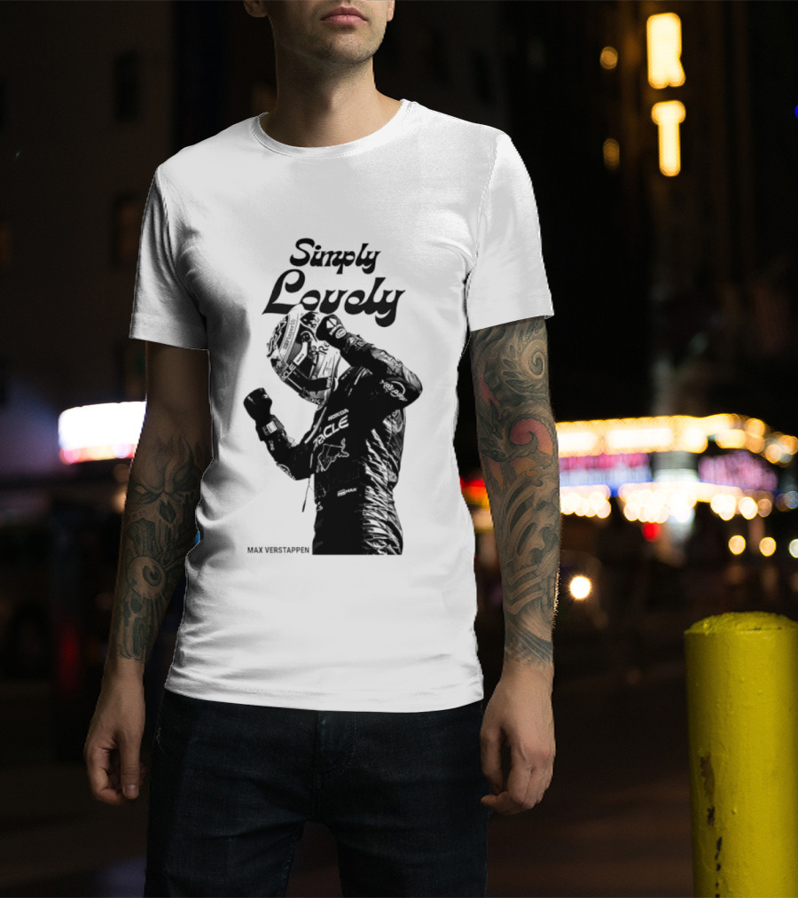 Simply Lovely Max Verstappen Racing Celebration Pose T-Shirt