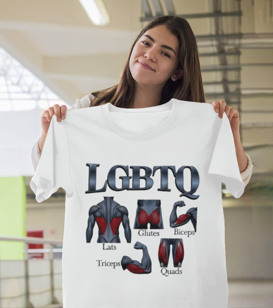 LGBTQ Lats Glutes Biceps Triceps Quads Fitness Pride T-Shirt