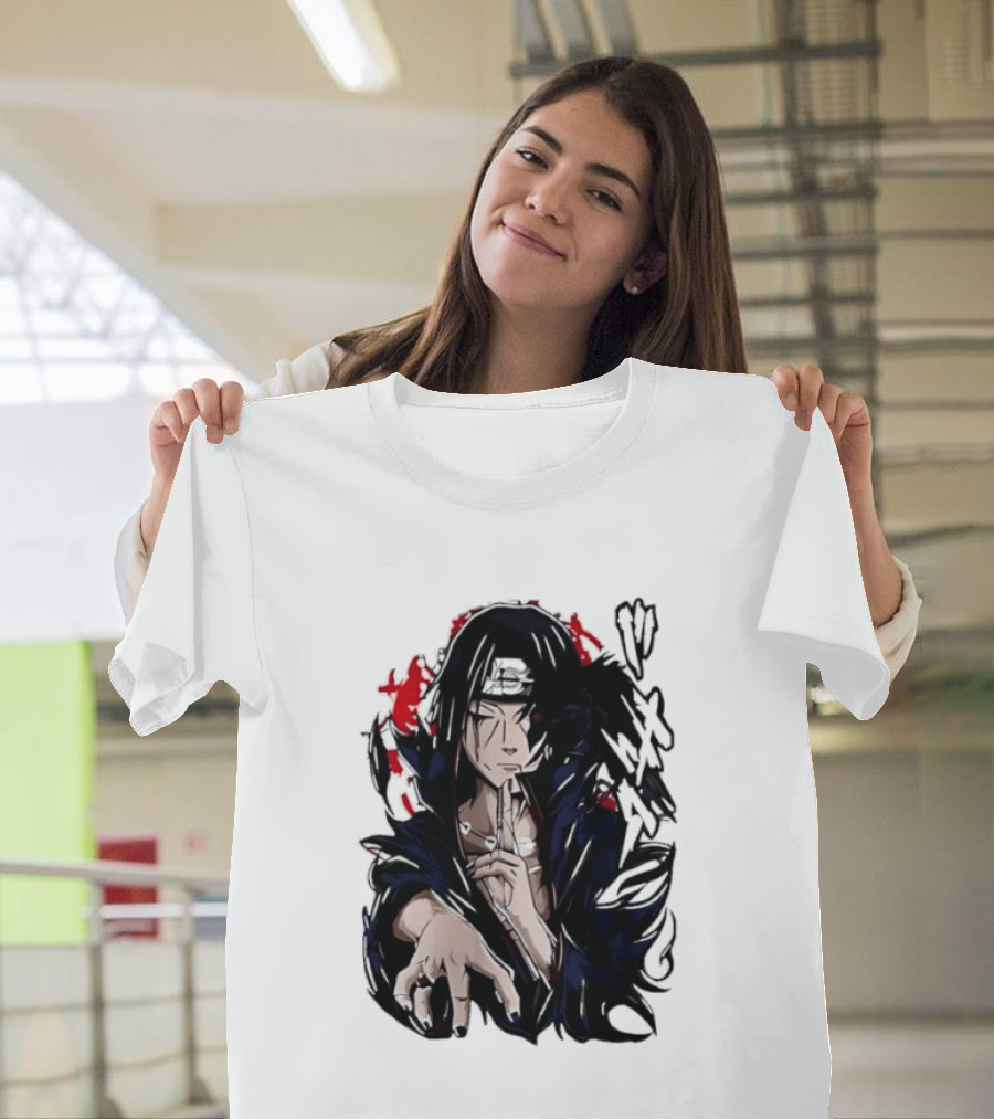 Itachi Uchiha Akatsuki Mangekyo Sharingan Raven Naruto Shippuden Anime T-Shirt