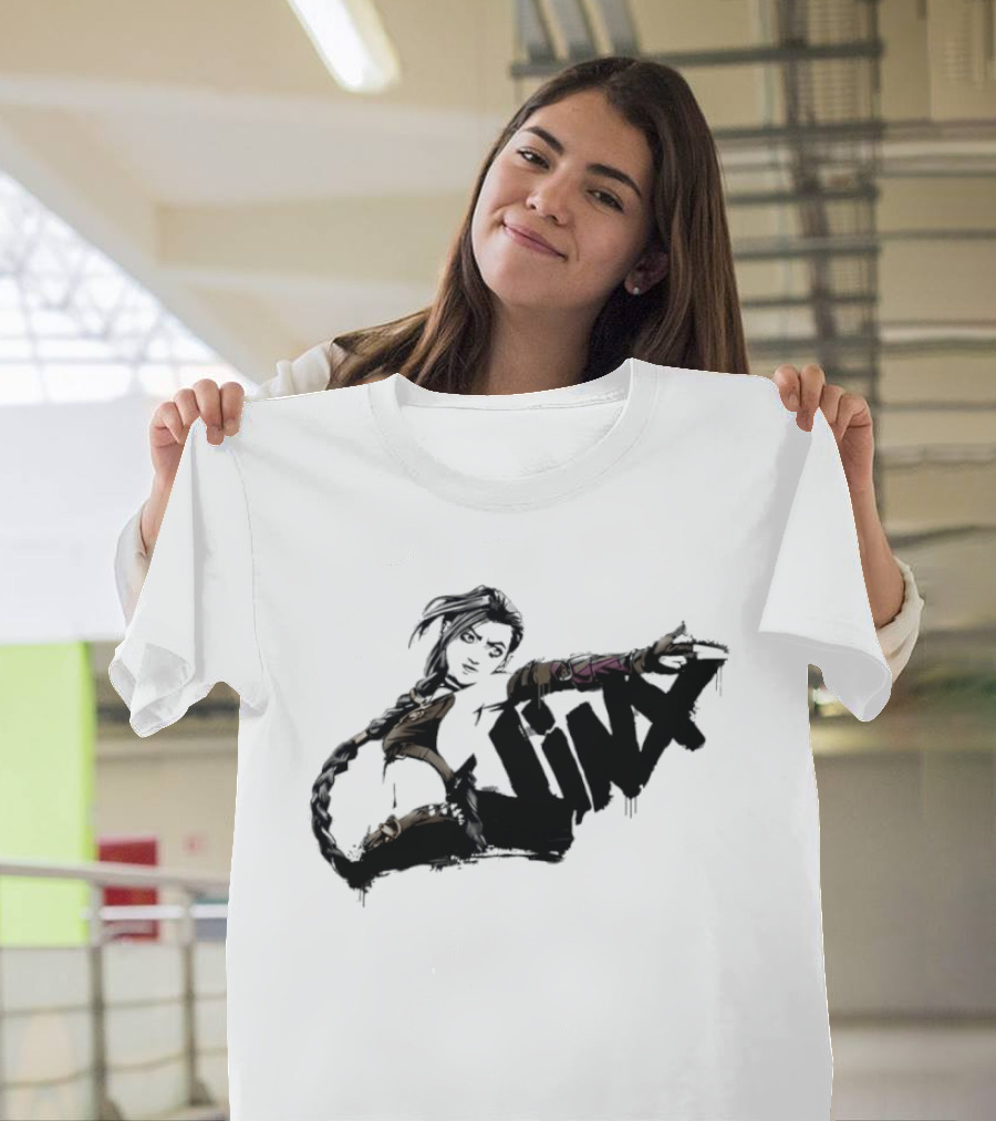 Arcane Jinx League Of Legends Season 2 Graffiti Spray Paint T-Shirt