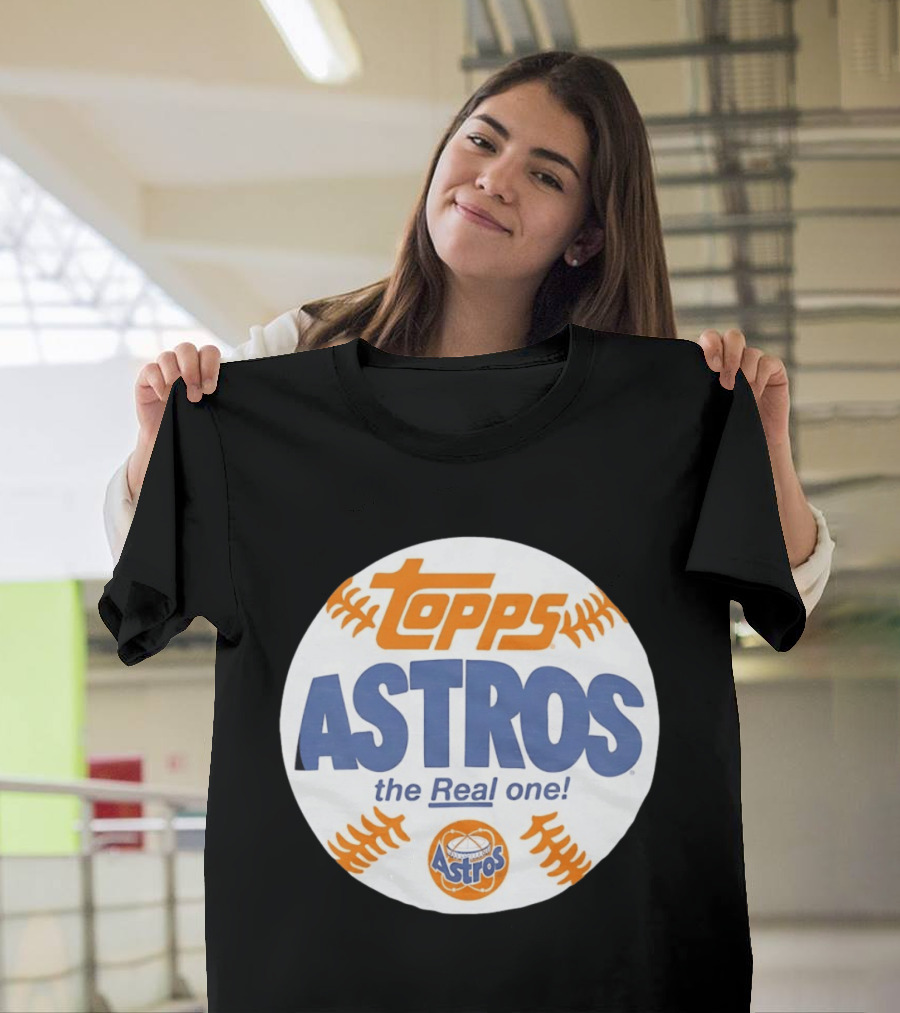 Topps Astros The Real One Baseball Shape T-Shirt
