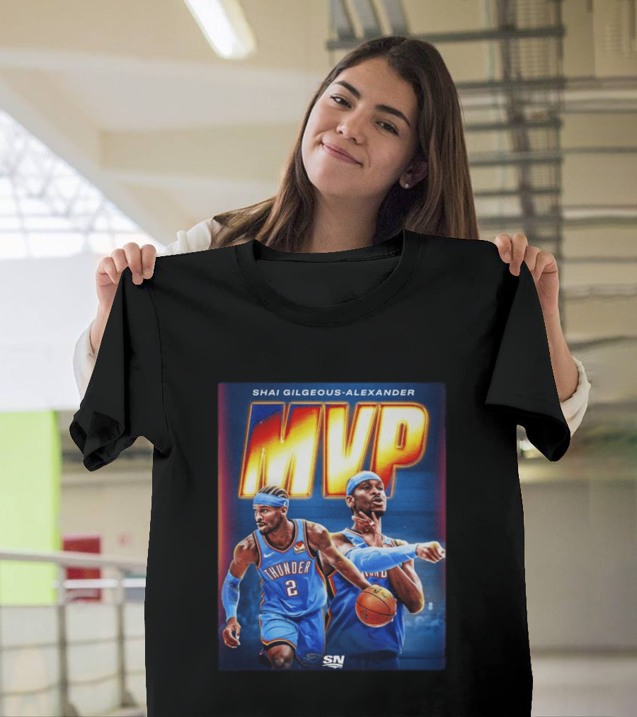 Shai Gilgeous Alexander Thunder MVP Basketball Star T-Shirt