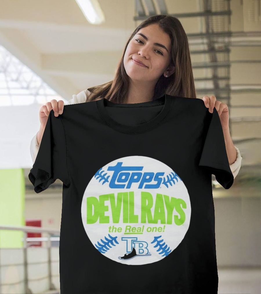 Tampa Bay Devil Rays Topps The Real One TB Vintage Baseball T-Shirt