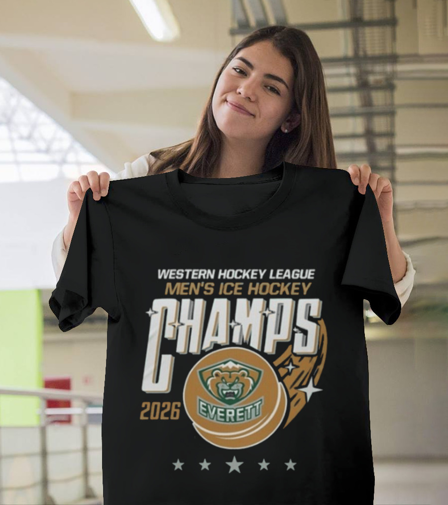 Western Hockey League Men's Ice Hockey Champs 2026 Everett T-Shirt