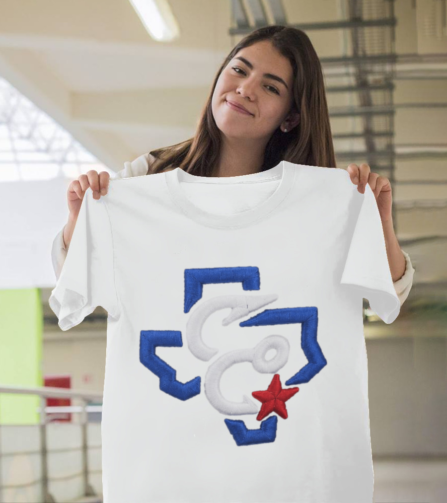 2026 Christi Hooks Big League Chew Hat Blue White Red Star Patch T-Shirt