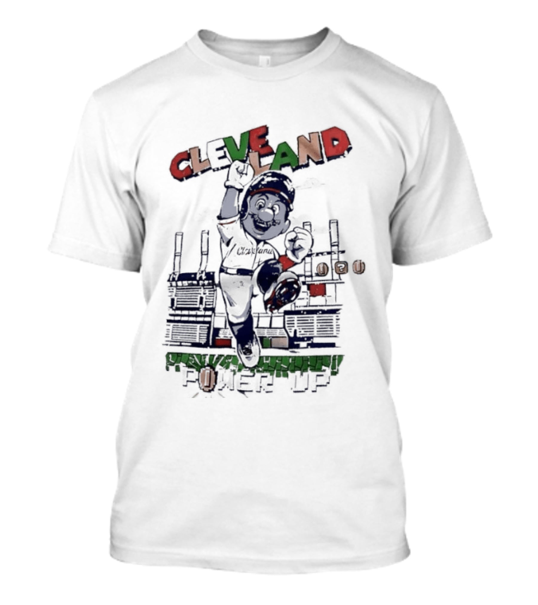 Cleveland Guardians Mario Power Up Gaming Baseball MLB 2026 Season Trending T-Shirt