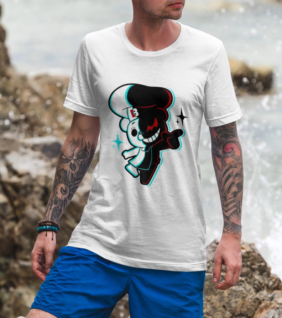 Danganronpa Monokuma Funkin B Symbol Neon T-Shirt