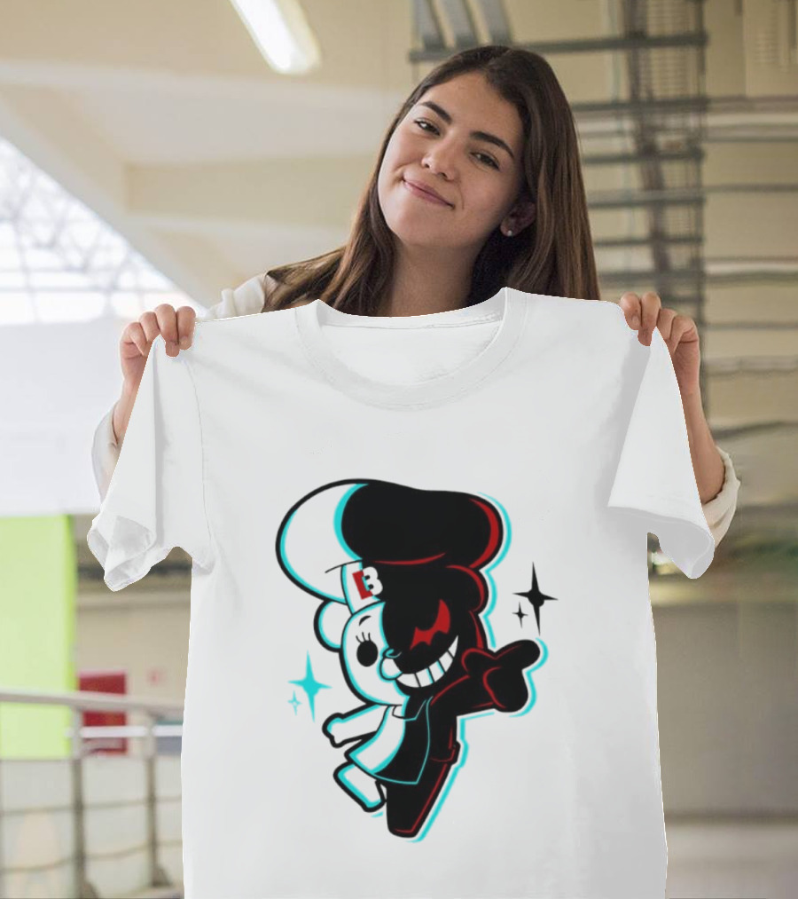 Danganronpa Monokuma Funkin B Symbol Neon T-Shirt